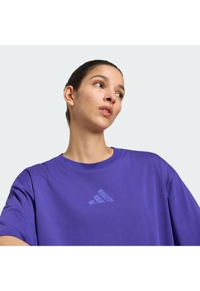 Camiseta Entrenamiento Morada Adidas Graphic Climacool Animal Mujer