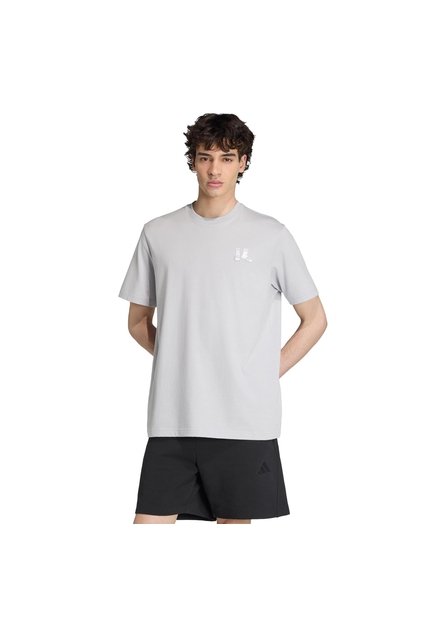 Camiseta Gris Adidas Graphic Summer SliMultiplicity Hombre