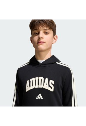 Buzo Negro Adidas Graphic Codes Collegiate Niños
