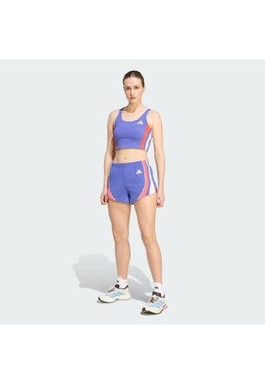 Camiseta Running Azul Adidas Corta Adizero Archive Mujer