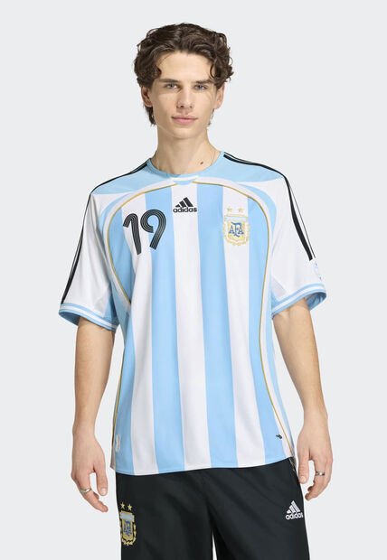 Camiseta adidas Performance Primera equipación de Argentina 2006 Messi Blanco