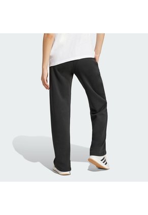 Pantalón Negro Adidas Essentials Feel Cozy Dobladillo Abierto Mujer