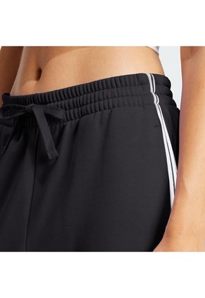 Pantalón Negro Adidas Essentials French Terry Cuffed 3 Bandas Mujer