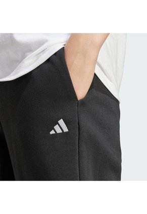Pantalón Negro Adidas Essentials Feel Cozy Dobladillo Abierto Mujer