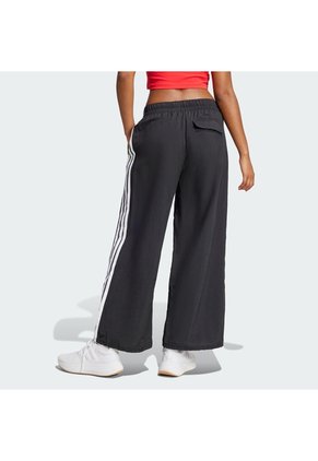 Pantalón Negro Adidas Essentials 3 Rayas Lifestyle Parachute Tejido Mujer