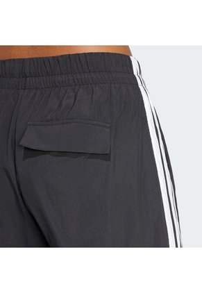 Pantalón Negro Adidas Essentials 3 Rayas Lifestyle Parachute Tejido Mujer