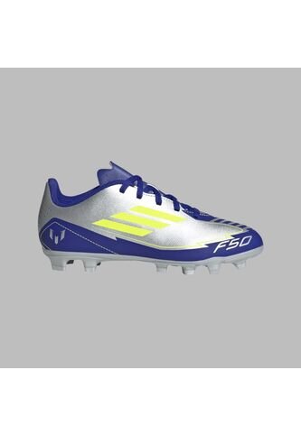 Guayos Adidas Kids F50 Club FG/MG-Plateado/Azules adidas Performance