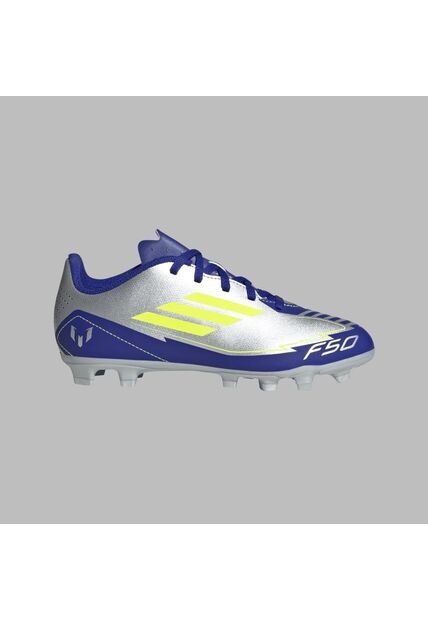 Guayos Adidas Kids F50 Club FG/MG-Plateado/Azules