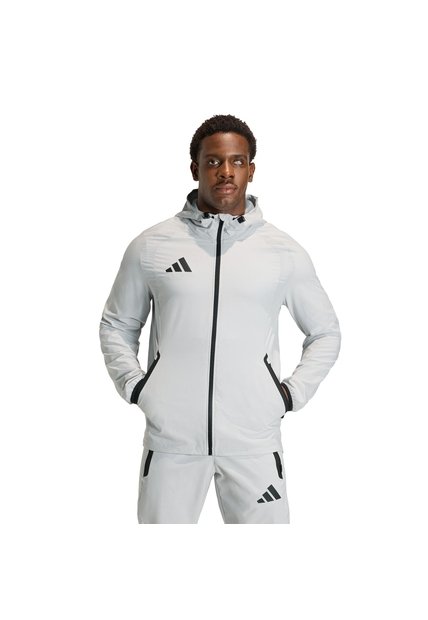 Chaqueta Fútbol Gris Adidas Tiro Travel Hombre