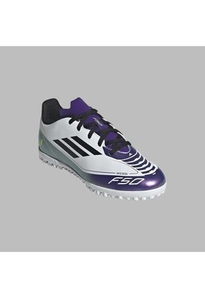 Torretin Adidas Kids F50 Club Messi  TF - Blanco-Purpura