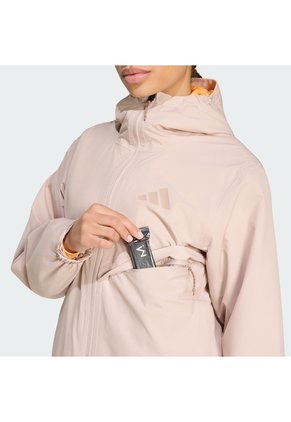 Chaqueta Senderismo Café Adidas Impermeable Climaproof Terrex Multi Mujer