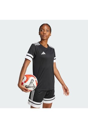 Camiseta Fútbol Negra Adidas Squadra 25 Mujer