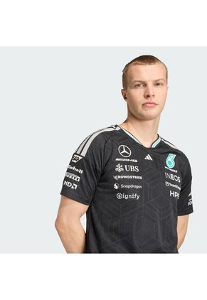 Camiseta Negra Adidas Mercedes AMG Petronas F1 Team Driver Versión Profesional Hombre