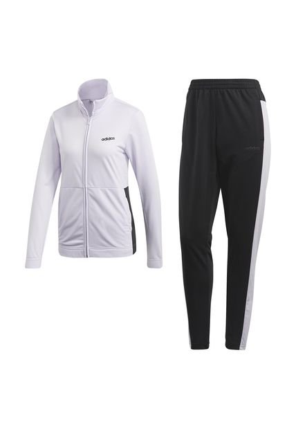 Conjunto Training Adidas Wts Plain Tric - Purpura-Negro