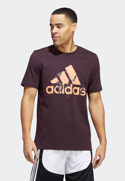 Camiseta Vinotinto Multicolor adidas Performance