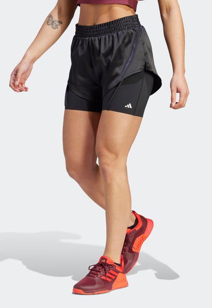 Short Negro adidas Performance Power AEROREADY 2-en-1