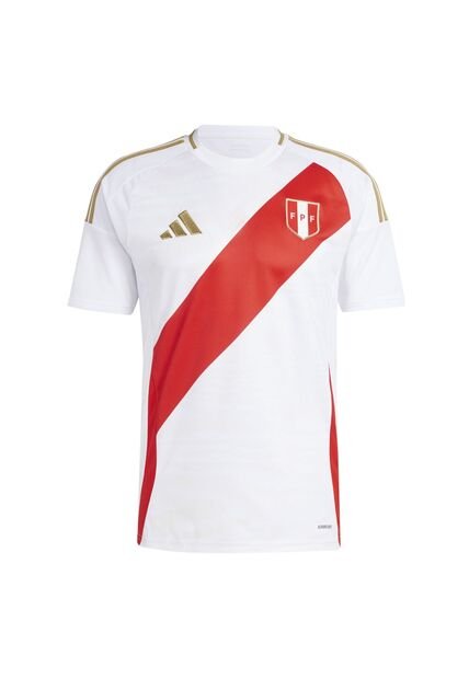 Adidas Performance Camiseta Adidas Hombre Local Peru 24 - Blanco - Rojo Camiseta