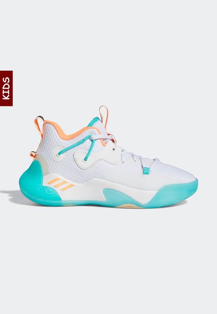 Tenis Basketball Blanco-Verde-Naranja adidas Kids Harden Stepback 3