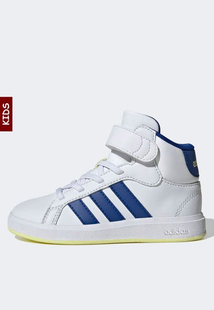 Tenis Lifestyle Blanco-Azul Royal-Amarillo adidas Sportswear Grand Court Mid K