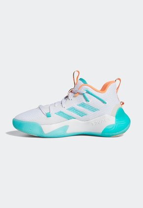 Tenis Basketball Blanco-Verde-Naranja adidas Kids Harden Stepback 3