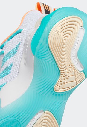 Tenis Basketball Blanco-Verde-Naranja adidas Kids Harden Stepback 3