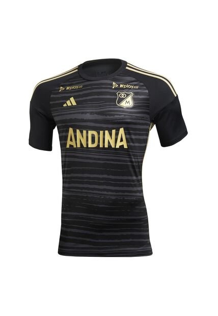 Adidas Performance Camiseta Adidas Hombre Tercera Millonarios 2024 - Negro-Dorado Camiseta