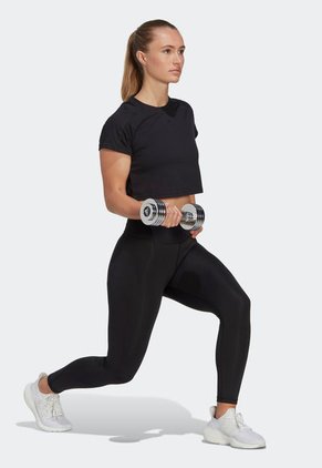 Camiseta Corta Negro adidas Performance Aeroready Train Essentials 3 Rayas