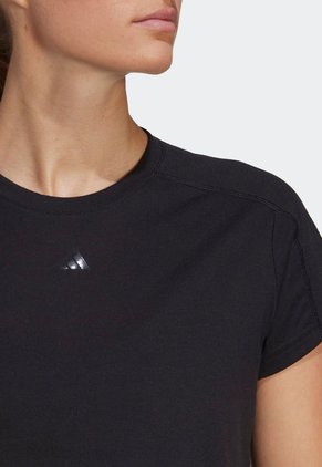 Camiseta Corta Negro adidas Performance Aeroready Train Essentials 3 Rayas