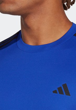 Camiseta Azul-Negro adidas Performance Tr-Es Base 3S T
