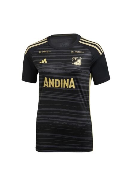Adidas Performance Camiseta Adidas Mujer Tercera Millonarios 2024 - Negro-Dorado Camiseta