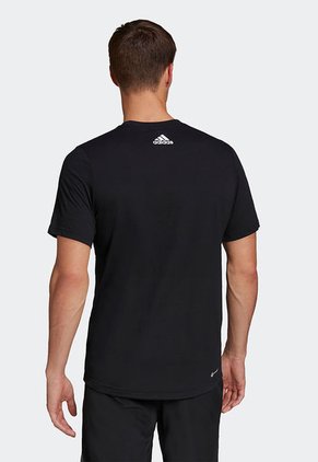 Camiseta Azul-Blanco adidas Performance Designed to Move Sport Logo