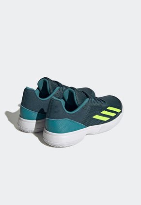 Tenis para Tennis Azul Petróleo-Amarillo Neón-Blanco adidas Performance Courtflash