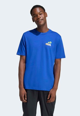 Camiseta adidas Sportswear Graphic Mini Embroidery Surfing Azul adidas Performance