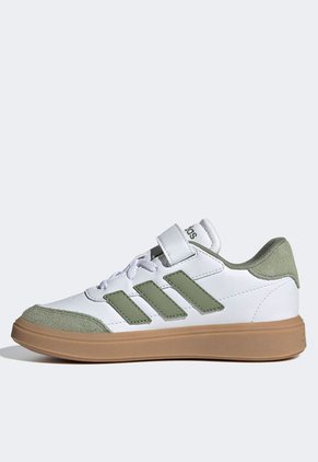 Tenis Lifestyle Blanco-Verde Oliva-Marrón adidas Sportswear Courtblock EL C