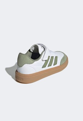 Tenis Lifestyle Blanco-Verde Oliva-Marrón adidas Sportswear Courtblock EL C