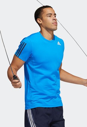 Camiseta Azul adidas Performance Aero3s Tee Pb