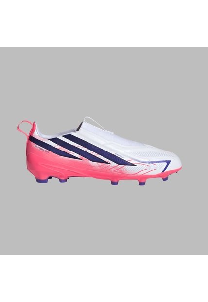 Guayos Adidas Kids F50 Hyperfast League Sin Cordones - Blanco