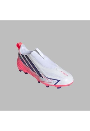 Guayos Adidas Kids F50 Hyperfast League Sin Cordones - Blanco
