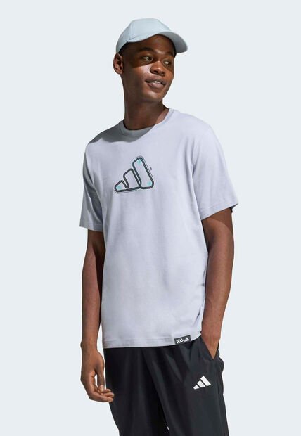 Camiseta adidas Sportswear Graphic Motorsport Track Gris