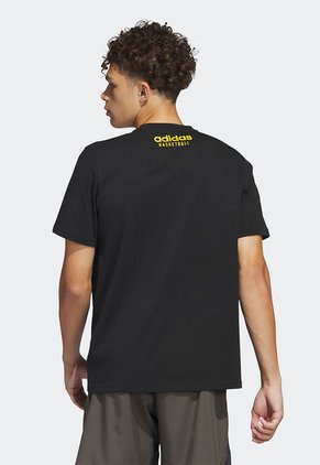 Camiseta Negro-Amarillo adidas Performance Pass Rock Basketball