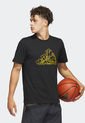 Camiseta Negro-Amarillo adidas Performance Pass Rock Basketball de adidas Performance