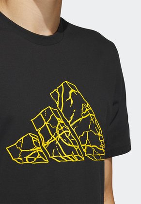 Camiseta Negro-Amarillo adidas Performance Pass Rock Basketball