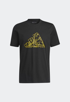 Camiseta Negro-Amarillo adidas Performance Pass Rock Basketball
