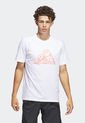 Camiseta Blanco-Rojo adidas Performance Pass Rock Basketball de adidas Performance