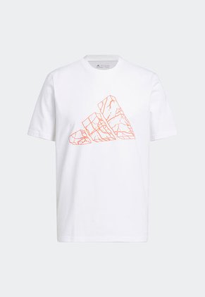 Camiseta Blanco-Rojo adidas Performance Pass Rock Basketball