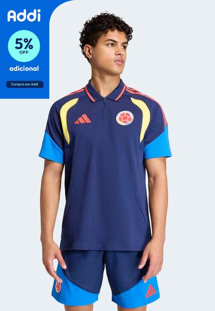 Camiseta Polo adidas Performance Tiro Colombia 2026 Azul