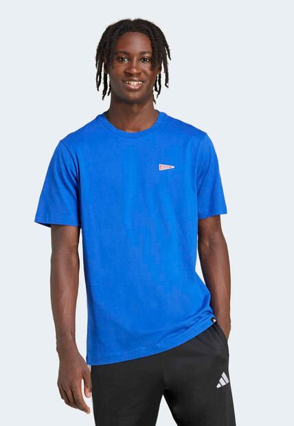 Camiseta adidas Performance Pennant Trim Graphic Azul