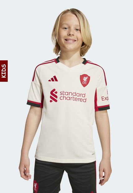 Camiseta Liverpool FC Visitante 25/26 adidas Performance Marfil
