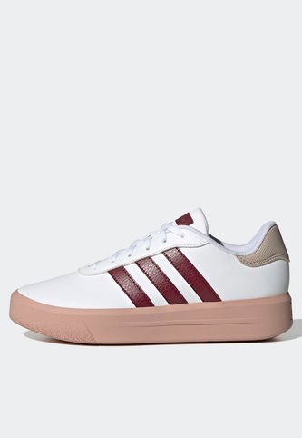 adidas Performance - Tenis Lifestyle Blanco-Nude-Vinotinto adidas Performance Court