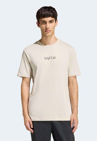 Camiseta adidas Sportswear Graphic Coffee Cafe Donut Box Beige adidas Performance